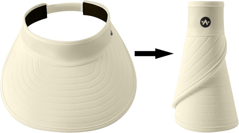 Wander Sun Visor Hats for Women Wide Brim UV Protection Adjustable Large Golf Beach Cap Packable Travel Sport Visor - Image 4